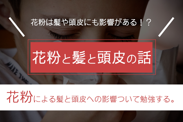 花粉による髪の毛、頭皮への影響について勉強する。